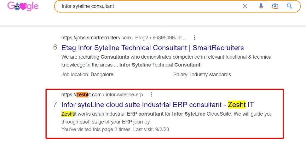 infor syteline consultant